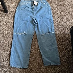 Plus extreme rip boyfriend jeans